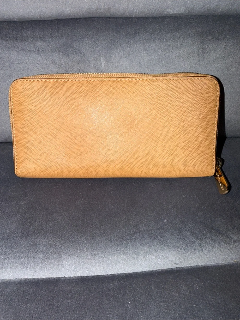 Michael Kors Men's Caramel Zip Wallet with Gold Logo